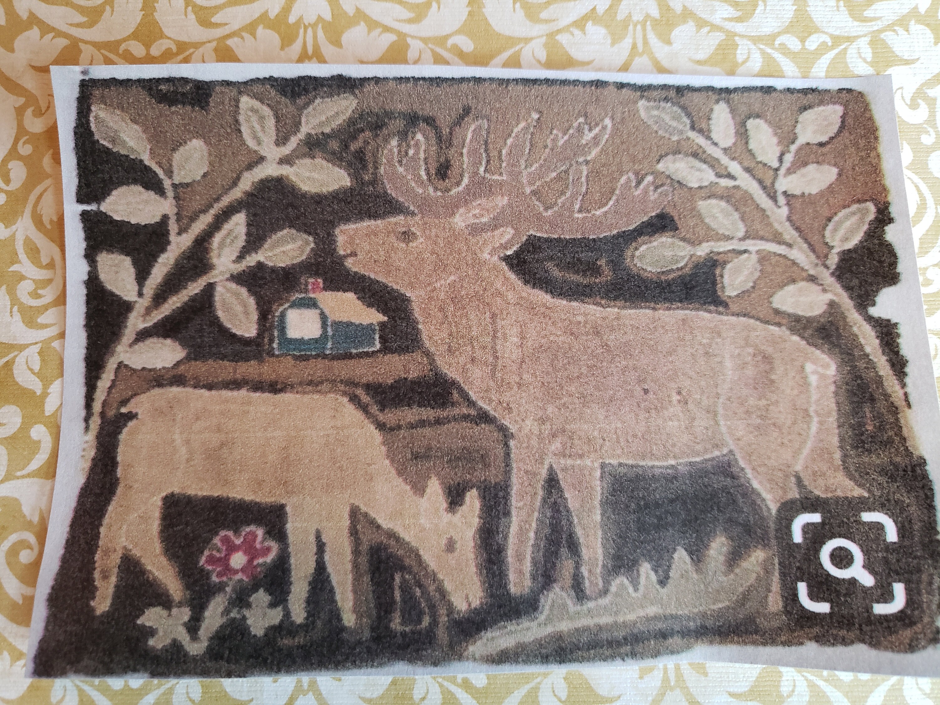 TWO DEER Rug Hooking Pattern Etsy