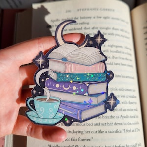 Adesivo/decalque de vinil aconchegante e caprichoso para estante de livros