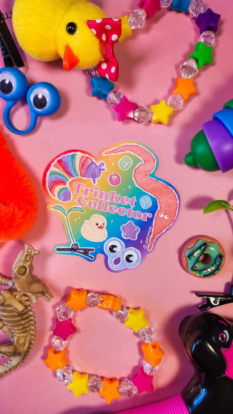 Trinket Collector Rave Festival Vinyl Sticker - Etsy