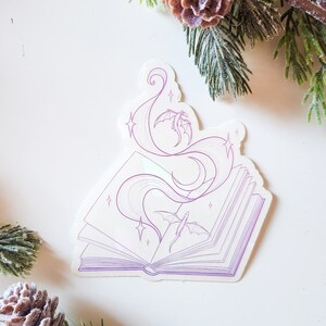 Fantasy Bookish Dragon Wyvern Window Sun Catcher Sticker / Rainbow Maker image 6