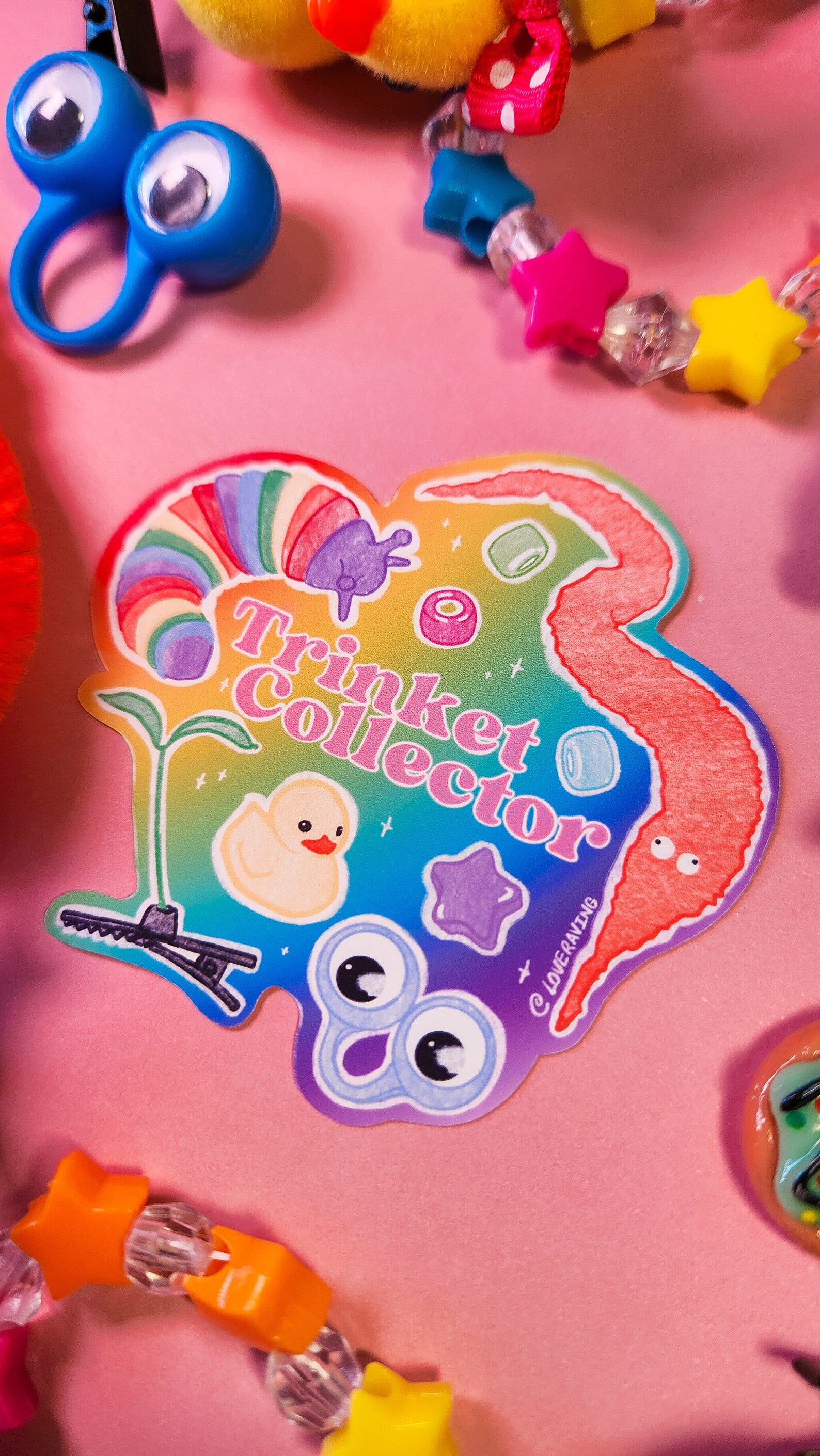 Trinket Collector Rave Festival Vinyl Sticker - Etsy
