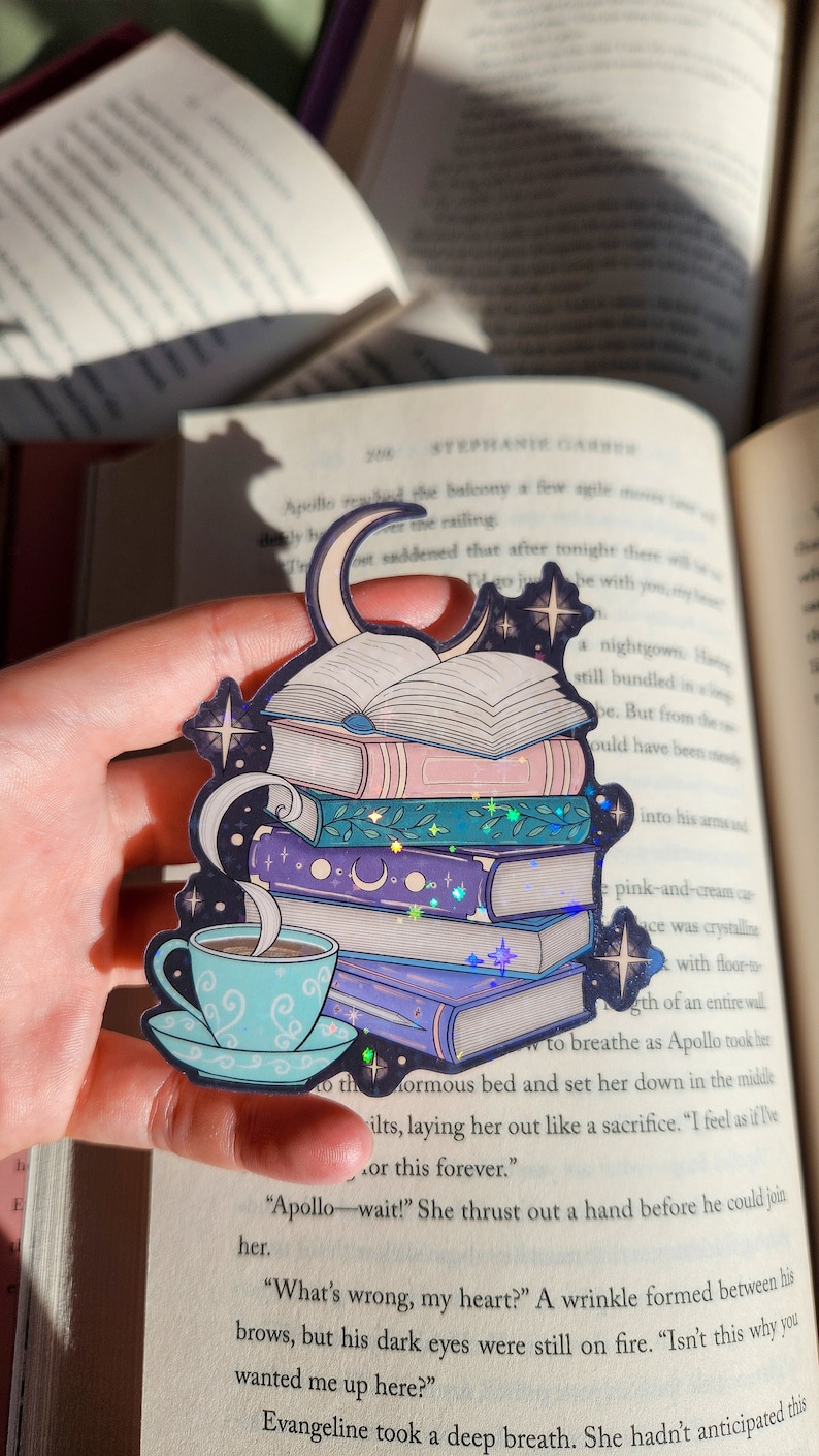 Cozy Whimsical Bookstack Vinyl Sticker / Decal - Etsy