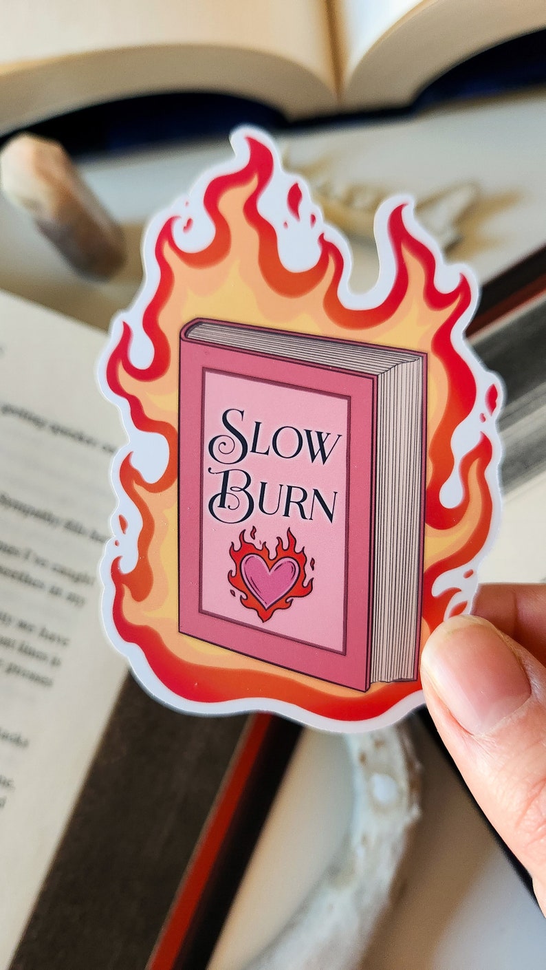 Slow Burn Book Romance Bookish Vinyl Sticker / Decal - Etsy