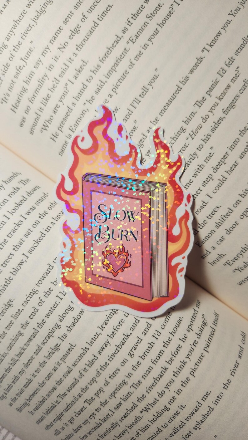 Slow Burn Book Romance Bookish Vinyl Sticker / Decal - Etsy
