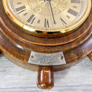Retro Upcycled Quartz Ships Wheel Wall Clock / Vintage wall clock image 4