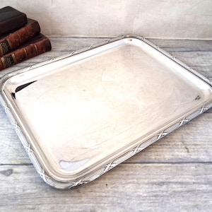 Versilbertes Tablett von Christofle of France - Rechteckiges Servieren oder Butler's Platter