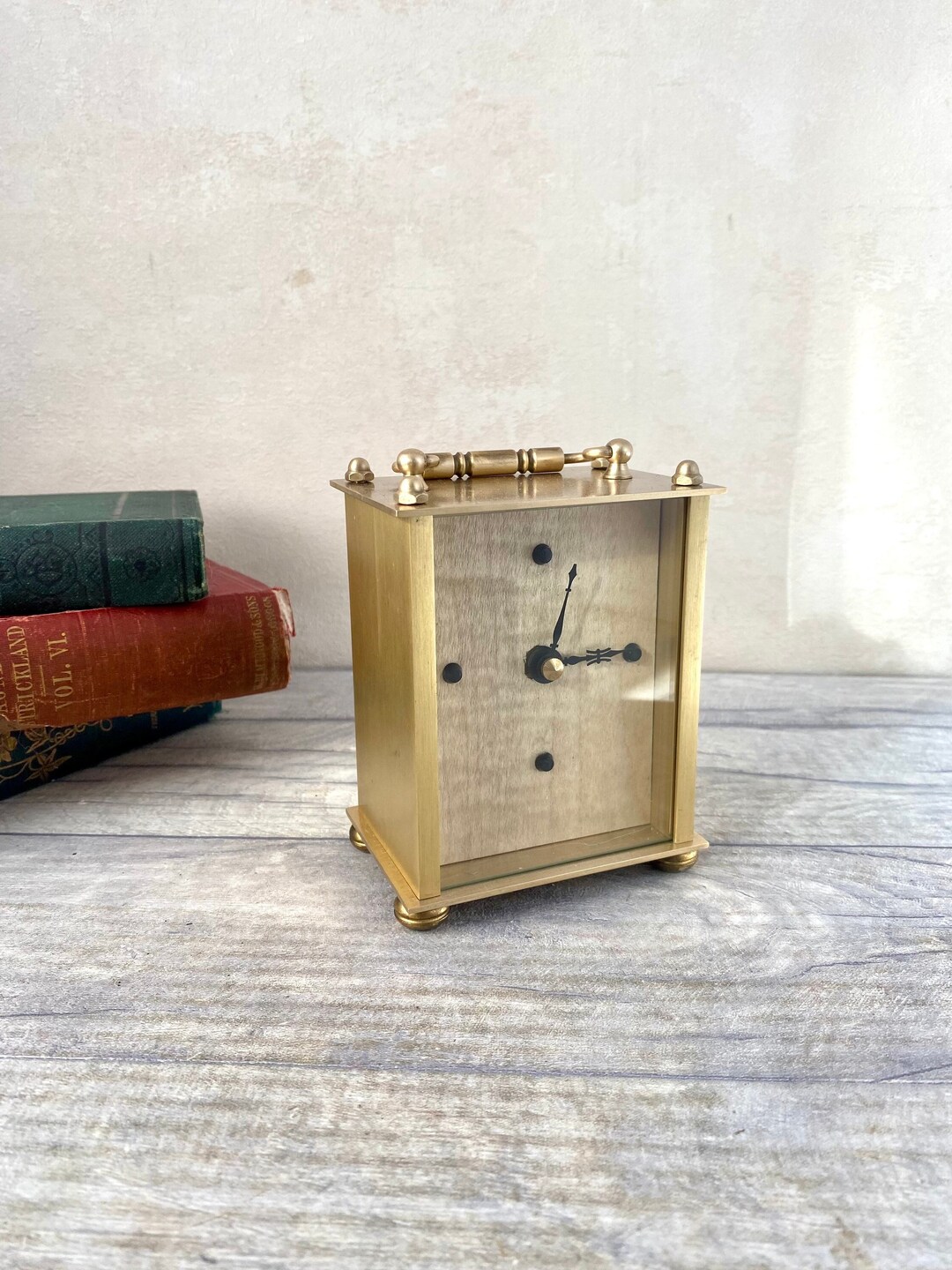 Upcycled Quartz Carriage Clock / Vintage Mantle Clock / Desk Etsy UK