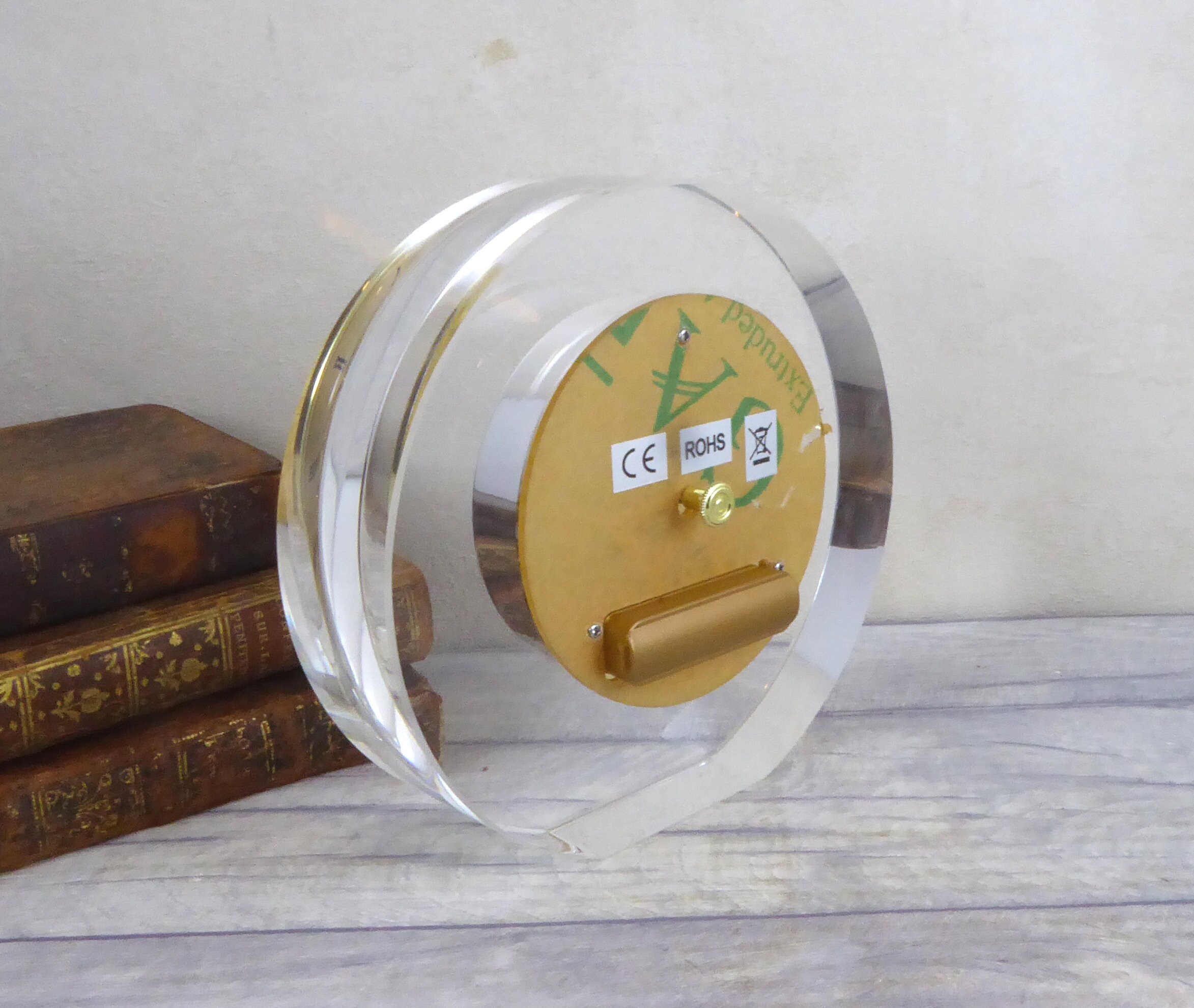 Modern Glass Skeleton Mantle Clock / Desk Clock With Quartz Etsy
