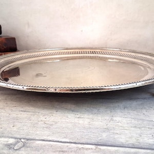 Victorian silver plated chased and galleried round serving tray - Boardman & Glossop Sheffield