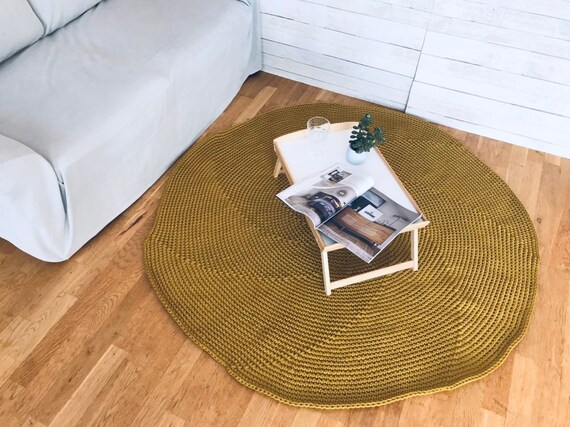 Living Room Rug Bathroom Mat Mustard Rug Mustard Mat Etsy