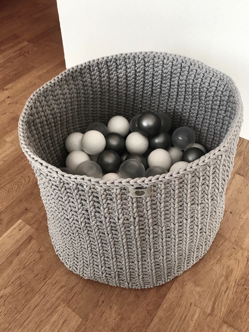 grey toy storage baskets