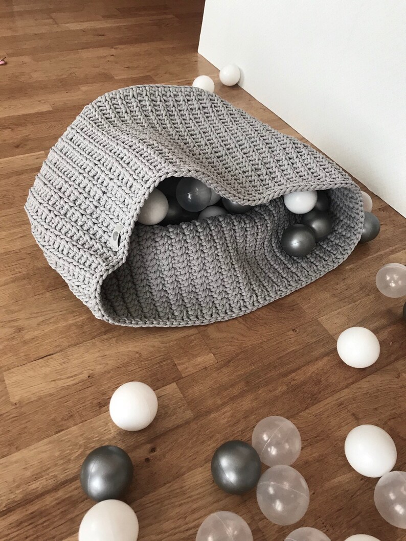 Small Toys Basket Grey Basket Laundry Basket Laundry Etsy