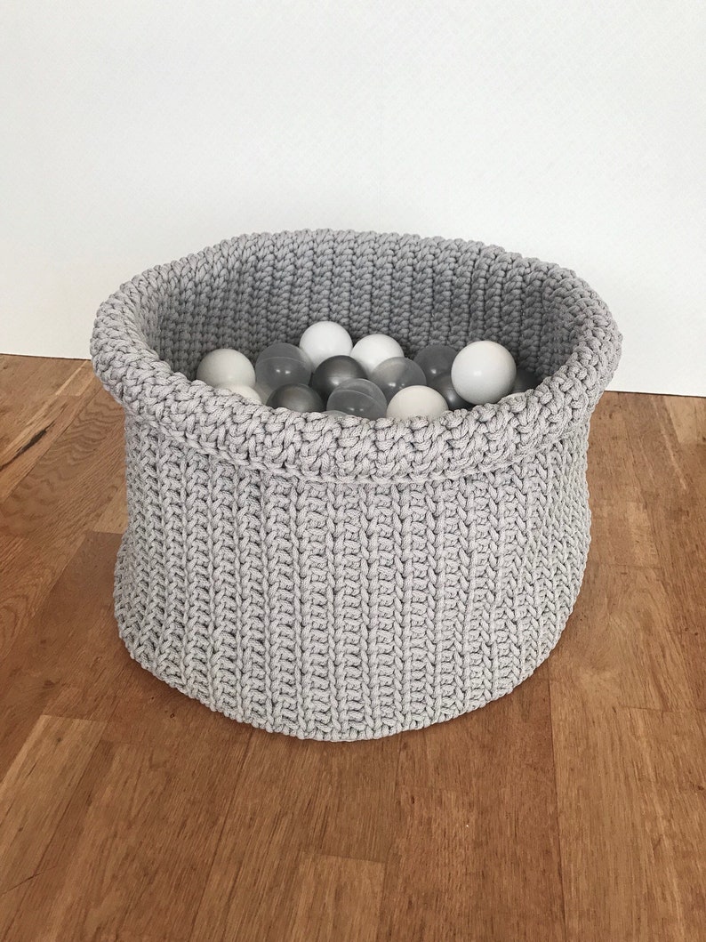 Small Toys Basket Grey Basket Laundry Basket Laundry Etsy