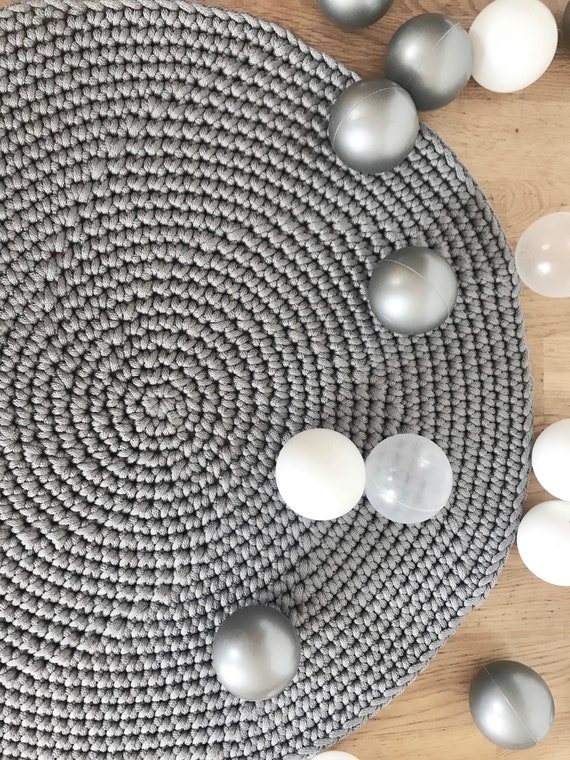 Grey Rug Nordic Livingroom Carpet Crochet Round Grey Rug Nordic Livingroom Carpet, Round Gray Rug