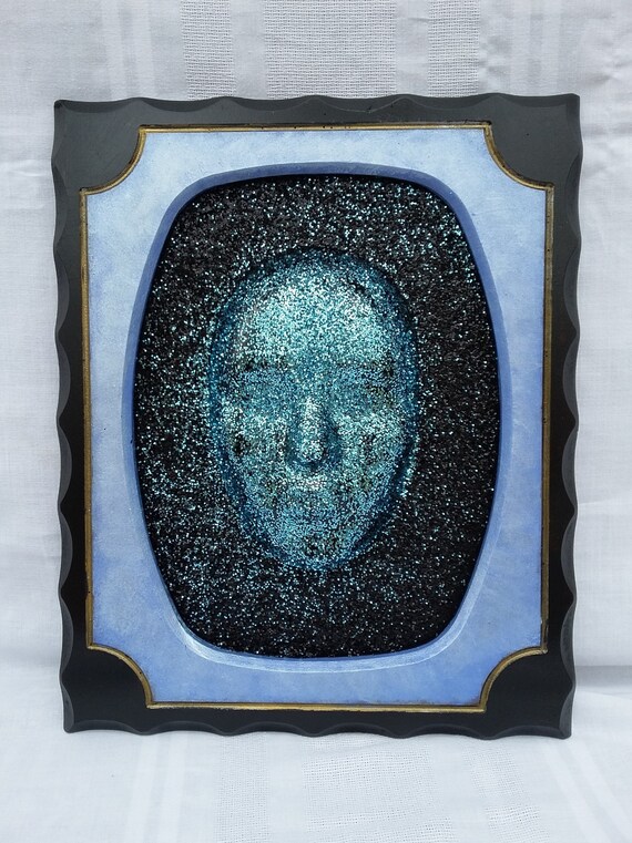 Weird Wall Art Decor Decorative Mask Scary Glitter Art Etsy