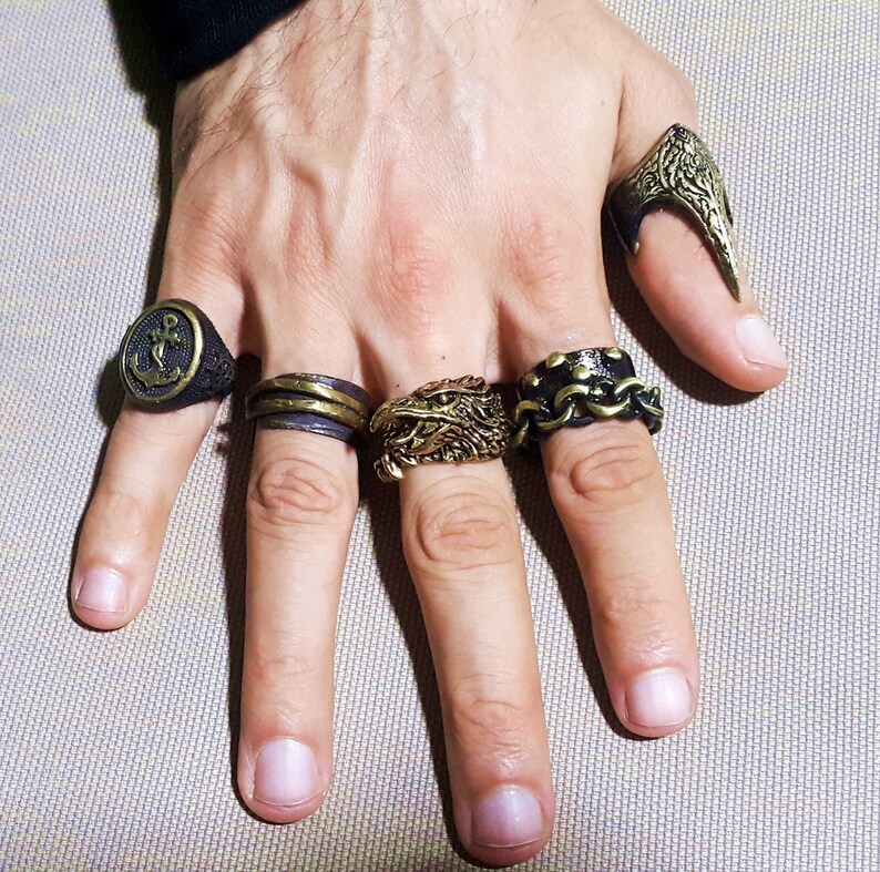 Eagle Silver Ring Eagle Men Ring King of birds ring Mens Etsy