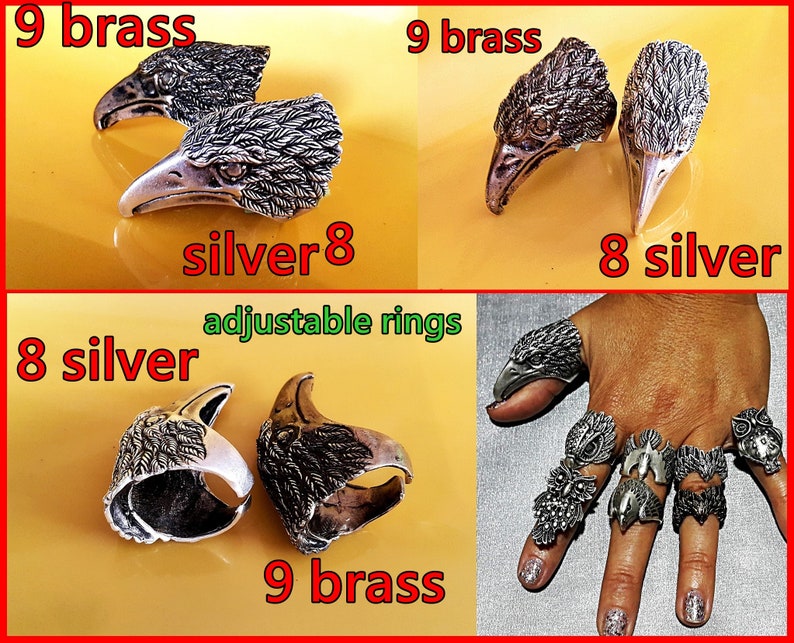 Eagle Silver Ring Eagle Men Ring King of Birds Ring Mens Etsy