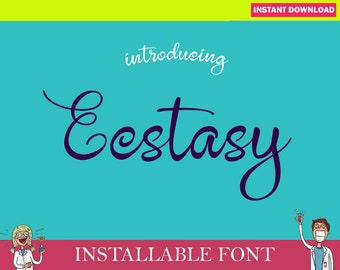 Font Download - Digital Fonts - Downloadable Handwritten font – Script font – Open True Type Font Download Instant Download Calligraphy Font