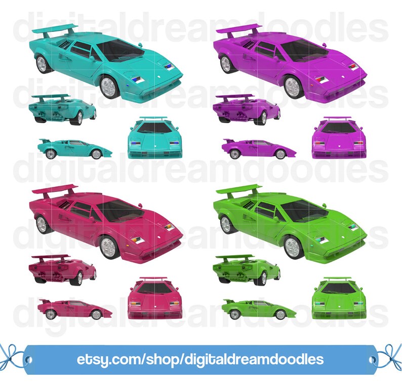 Lambo Car Clipart Lambo Overlays Clipart Etsy