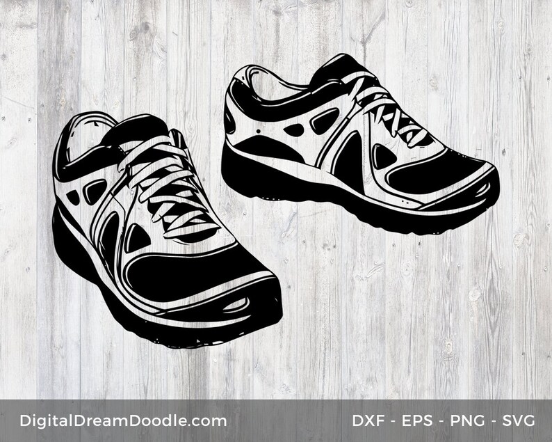 Free Svg Png Shoe Running Shoe Svg Png Eps Dxf Track And Etsy