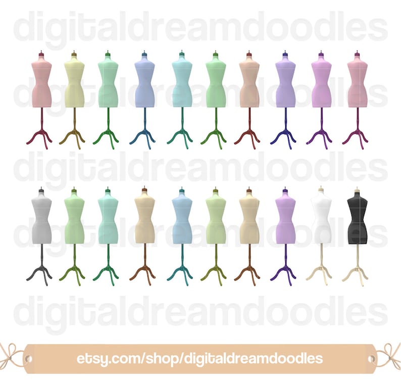 Dress Form Clipart Dress Form Clip Art Dressform Sew Art Etsy