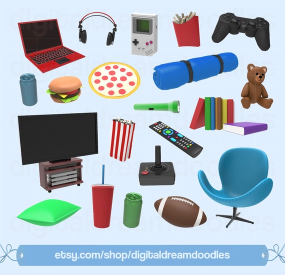 Boy Sleepover Clipart Boys Sleepover Clip Art Slumber Party Etsy