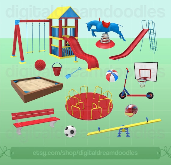 Spielplatz Clipart Spielplatz Klammer Kunst Folie Grafik Etsy