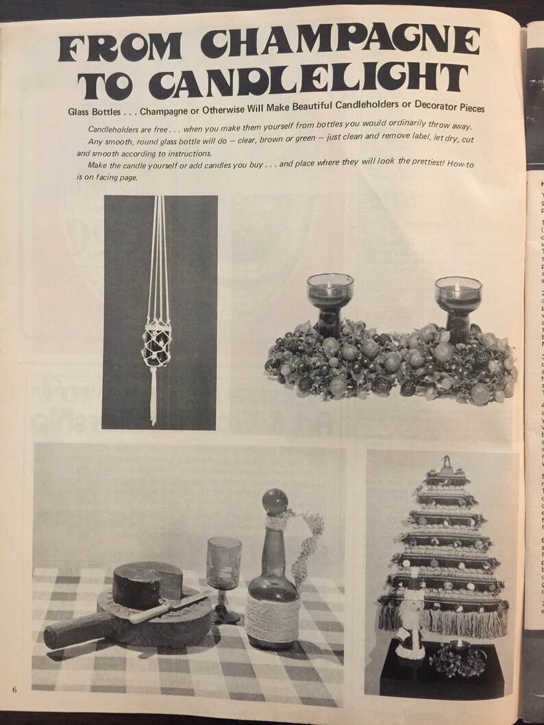 Vintage Decorating /& Craft Ideas Made Easy Magazine December 1974