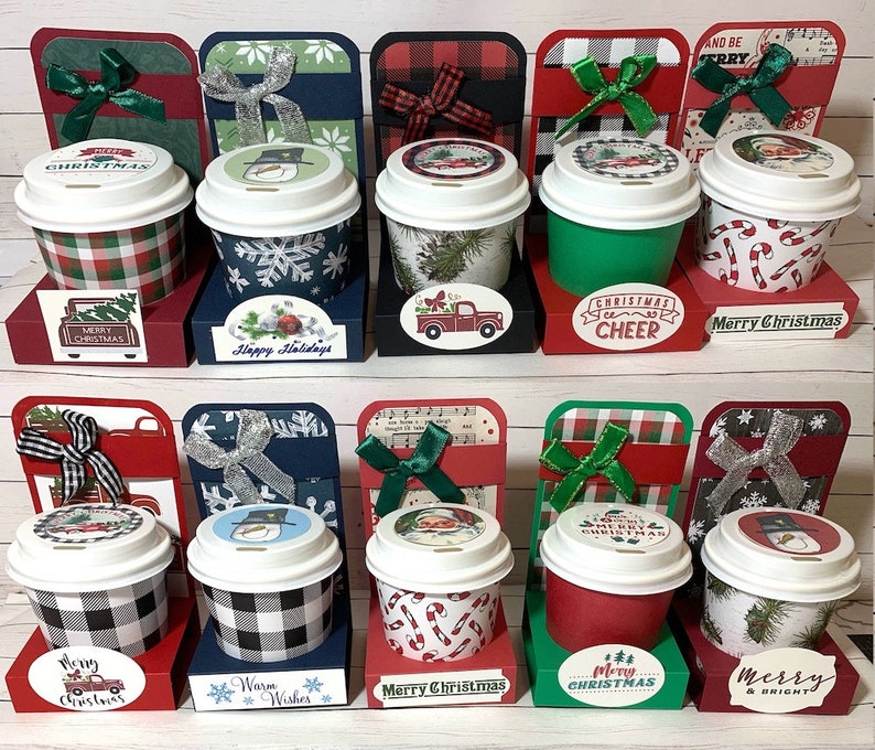 Treat Cup Gift Card Holders Mini Coffee Cup Christmas Gifts Etsy