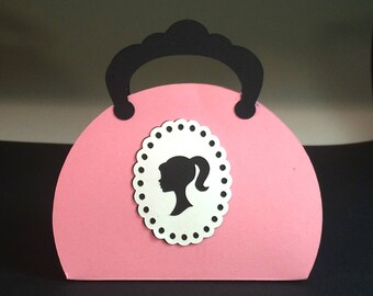 8 Barbie Purse Party Favor Treat Boxes Set of 8 ~ Personalization Available ~ Girl Birthday