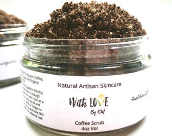 Organic Coffee Scrub | Vegan Body Scrub | Organic Body Scrub | Vegan Skincare | Natural Body Scrub | Coffee Scrub | Coffee Skincare Products