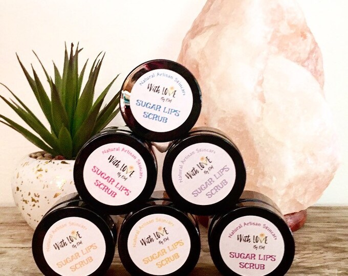 SUGAR LIPS SCRUB Organic Lip Scrub Vegan Sugar Lip Scrub Etsy