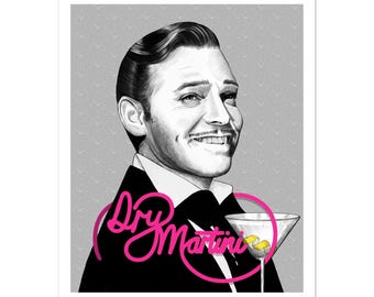 Dry Martini – After Office Hour – Clark Gable – Kunstdruck