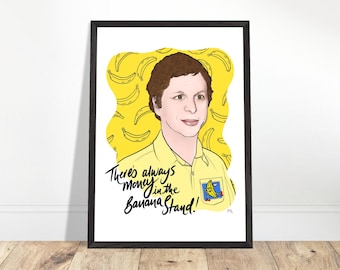 Arrested Entwicklung Bananenstand – Fine Art Poster mit Rahmen