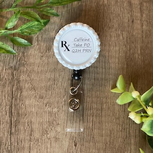 Caffeine RX Badge Reel / White