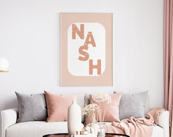 Nashville Printable Poster, Nashville Digital Print, Nashville Girly Home Decor, Neutral Digital Art CG1