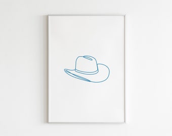Cowgirl Hat Digital Download, Nashville Wall Art, Texas Art Digital Download, Printable Art, Cowgirl Hat Wall Print, Cowgirl Room  BCG ZAP