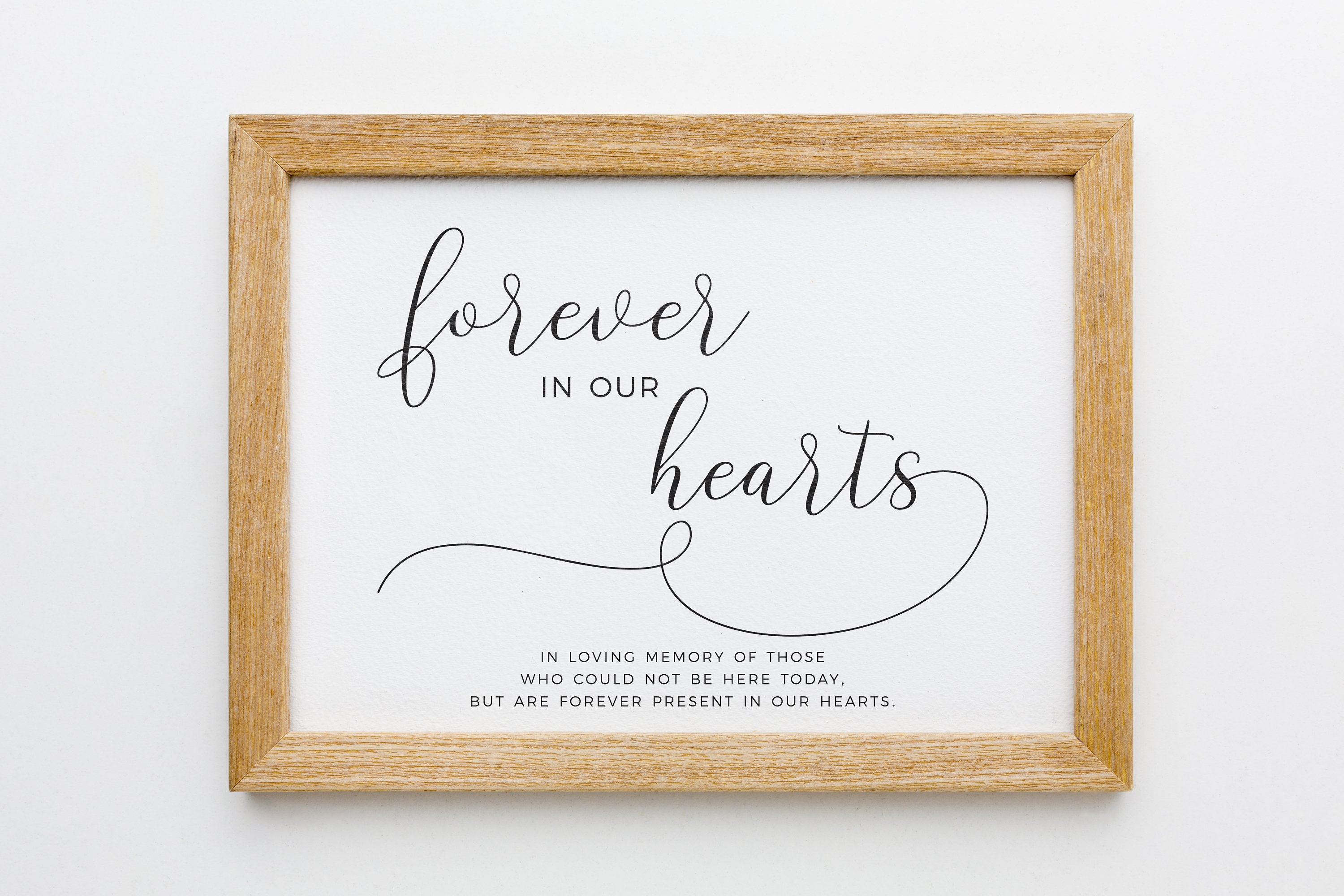 Forever in Our Hearts Wedding Printable Sign Wedding Memory | Etsy