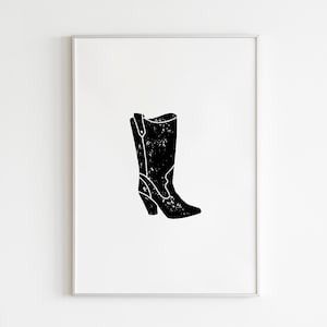 Western Cowgirl Boots Poster Nashville Wall Art Texas Art Digital Download Printable Art Cowgirl Boots Wall Print Cowgirl Room  CG2 ZAP