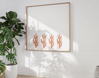 Western Printable Art Cactus Digital Download Poster, Minimalist Cactus Print, Nashville Home Decor, Texas Wall Art, Printable Neutral CG1