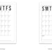 Calendar Poster Printable Large Office Calendar Black and - Etsy