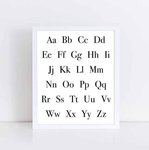 Items similar to Alphabet Print PRINTABLE Uppercase and Lowercase