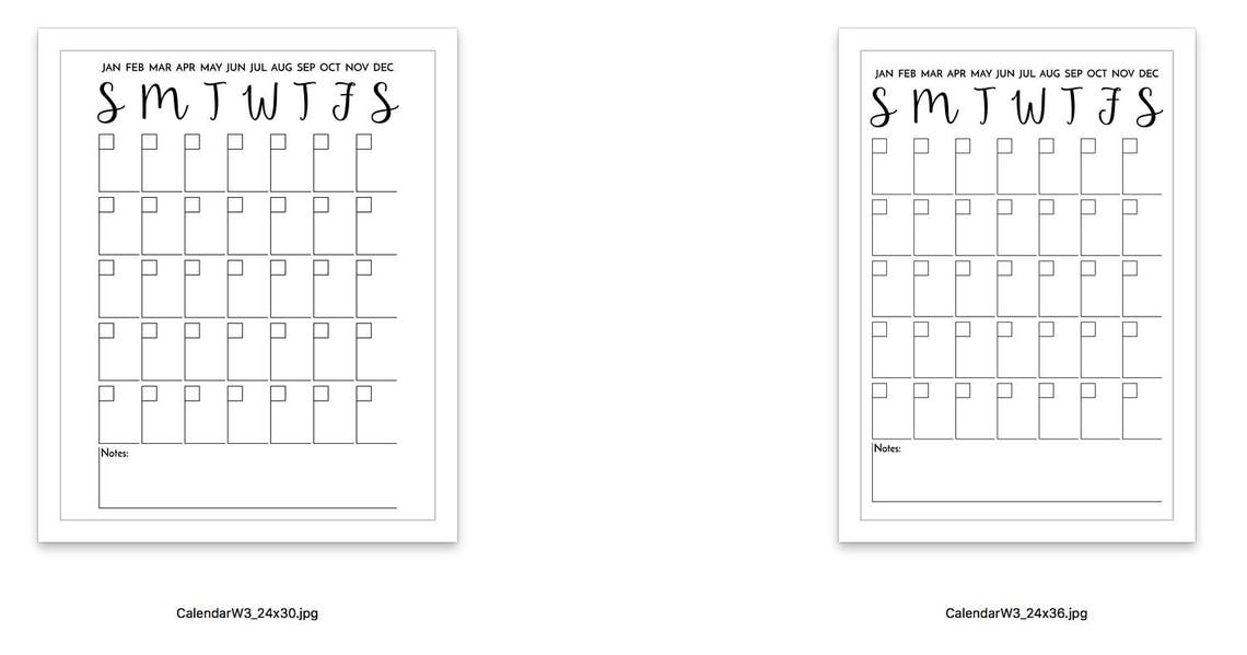 Large Classroom Calendar DIY Printable Poster Office Etsy