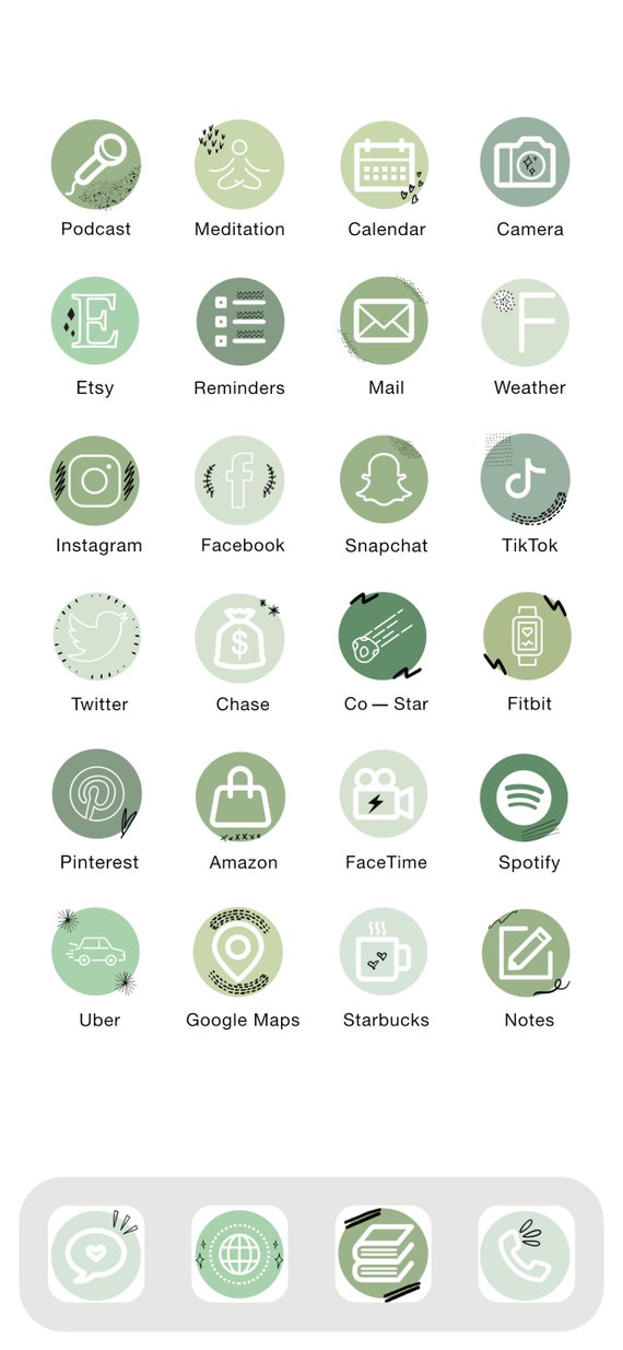 Ios14 App Icons For The Home Screen Pack App Etsy