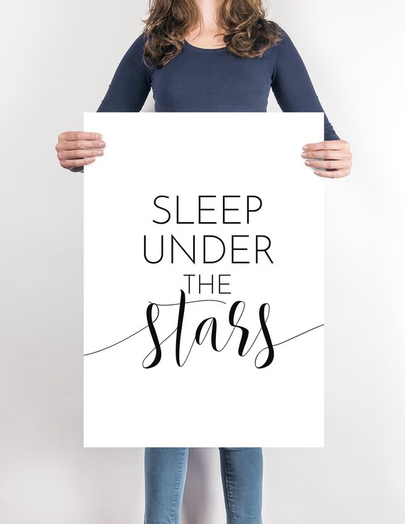 Above Bed Wall Art Poster PRINTABLE Black and White Print | Etsy