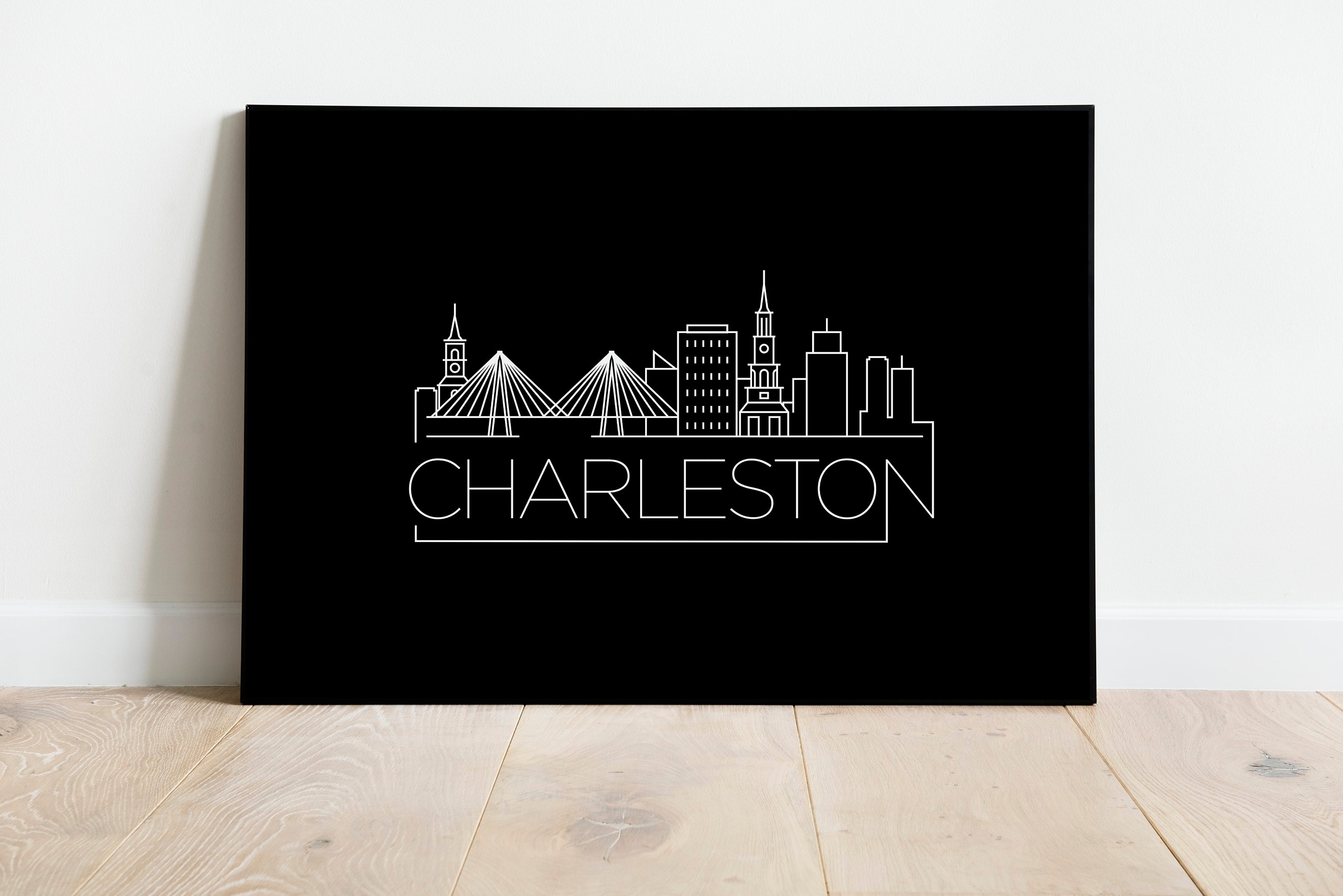 Charleston Skyline Digital Download Charleston Christmas Gift Etsy