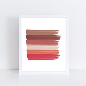 Kylie Burgundy Palette Swatches PRINTABLE Poster, Wall Art Decor, Modern Print, Makeup Artist Salon Decor, Vanity Print, Fashion Print