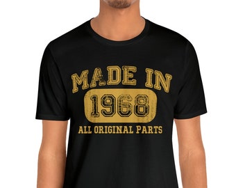 1968 Vintage Born in 1968 T-Shirt - 56th Birthday Gift - 56 Years Old Made in 1968