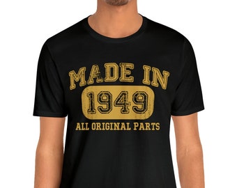 Vintage 1949 Mens T-Shirt - 75th Birthday Gift - 1949 Collection