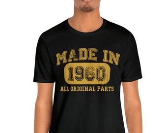 Vintage 1960 Birthday T-shirt for Men - 64th Year Old Born in 1960 Shirt - 1960 Collection